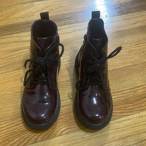 Lace up front combat boots